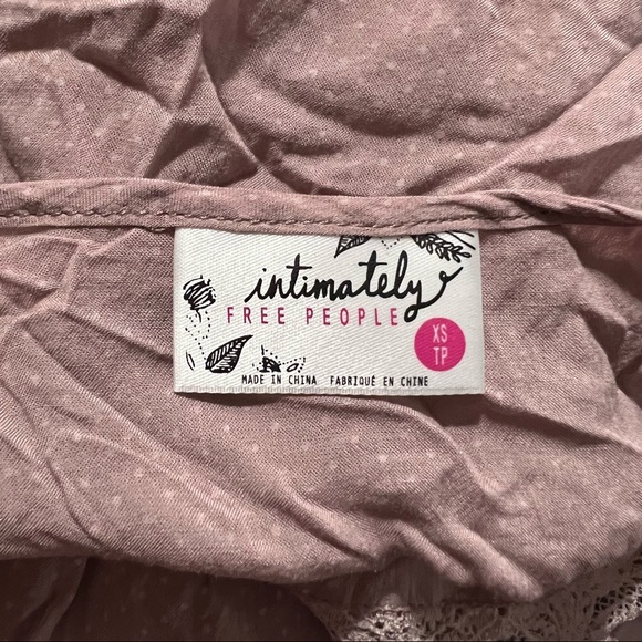 Free People Voile and Lace Trapeze Slip in Misty Pink Size XS - Picture 8 of 10